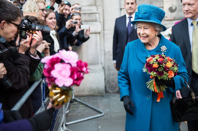 Queen Elizabeth with her security