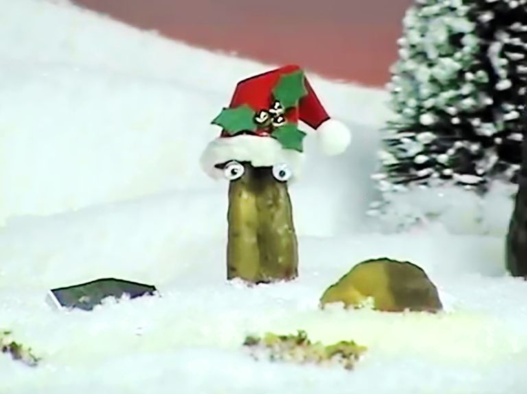 pickel on the snow