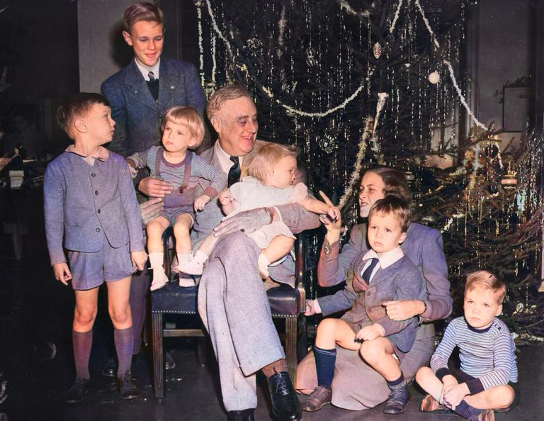 FDR with his grandchildren