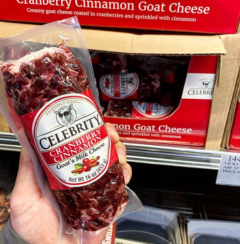 Cranberry cinnamon goat cheese log