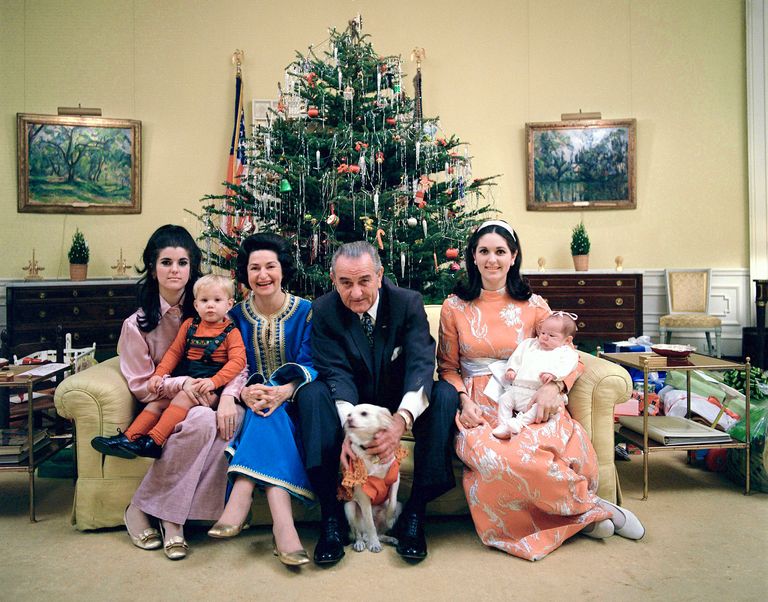 LBJ and his family