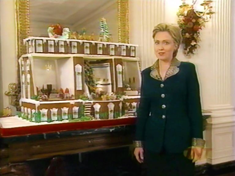 Hillary Clinton gingerbread house