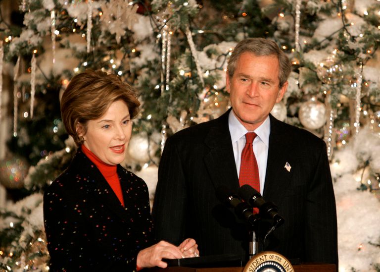 George W. Bush and first lady Laura Bush