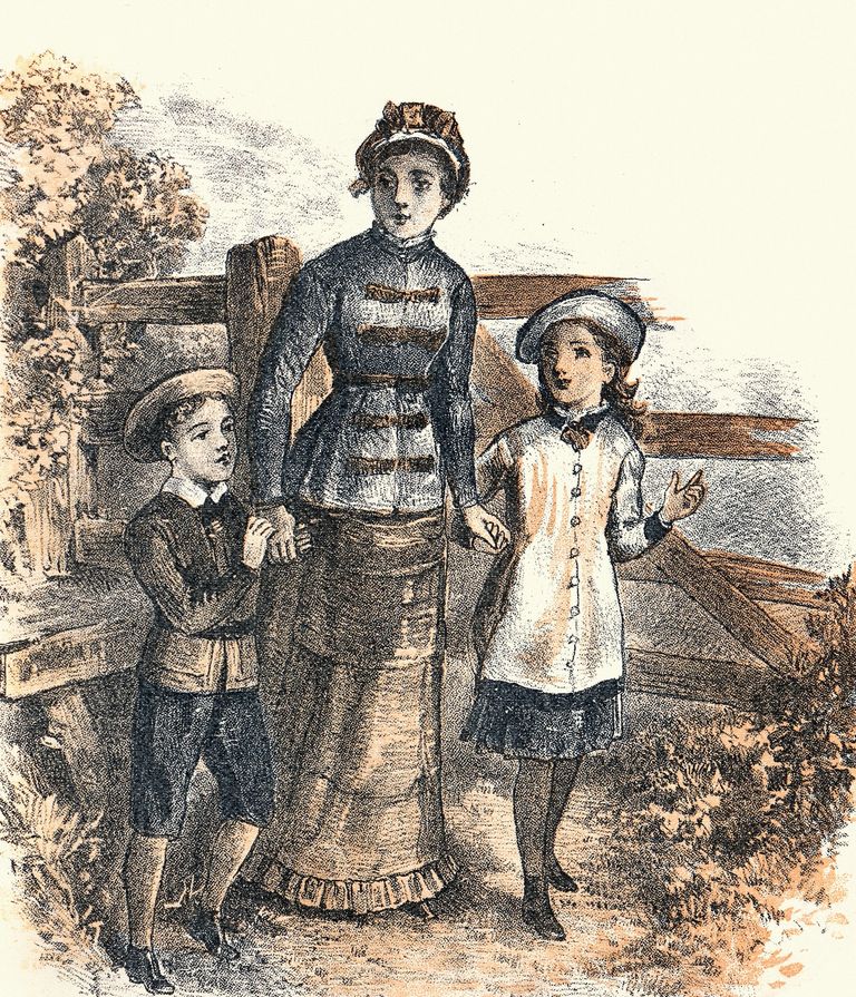 woman and children