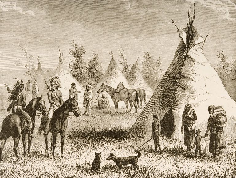 https://www.gettyimages.co.uk/detail/news-photo/sioux-village-showing-teepees-from-american-pictures-drawn-news-photo/113488083 Sioux Village