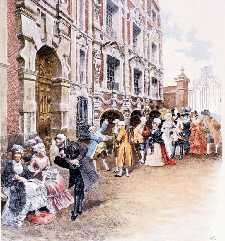 https://www.gettyimages.co.uk/detail/news-photo/illustration-showing-a-scene-in-an-18th-century-paris-news-photo/1077578874 Paris street