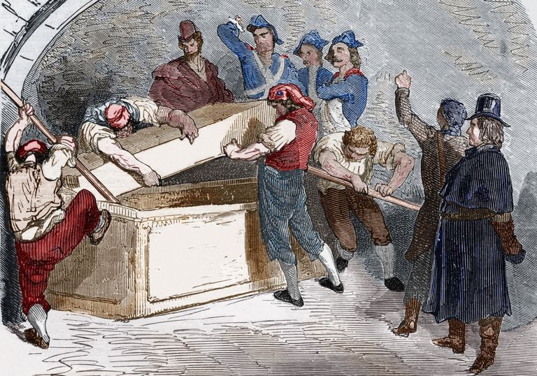 https://www.gettyimages.co.uk/detail/news-photo/coloured-engraving-of-the-desecration-of-the-royal-tombs-by-news-photo/526962190 desecration Royal tombs