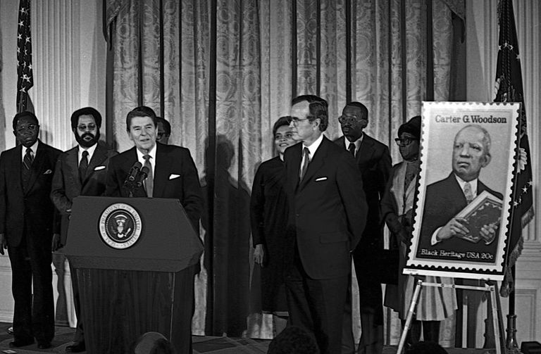 https://www.gettyimages.co.uk/detail/news-photo/president-ronald-reagan-unveils-postage-stamp-of-carter-news-photo/1179445840?phrase=black%20history%20month%20&adppopup=true
