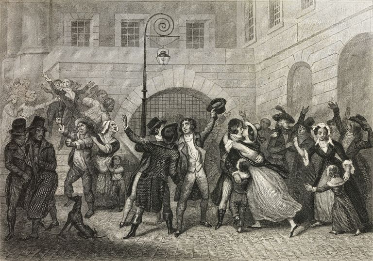 https://www.gettyimages.co.uk/detail/news-photo/liberation-of-the-moderates-engraving-by-lefevre-after-a-news-photo/1150958083 French celebrating