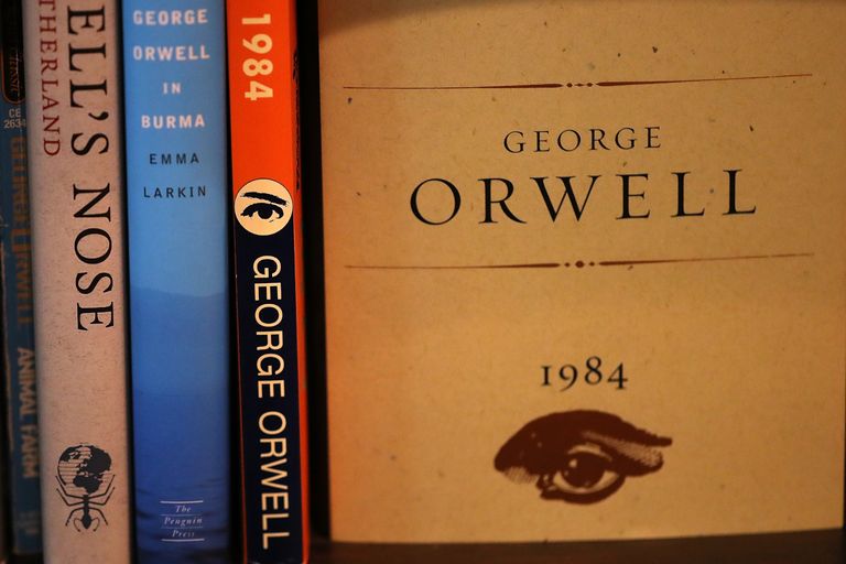 https://www.gettyimages.co.uk/detail/news-photo/copy-of-george-orwells-novel-1984-is-displayed-at-the-last-news-photo/632691246