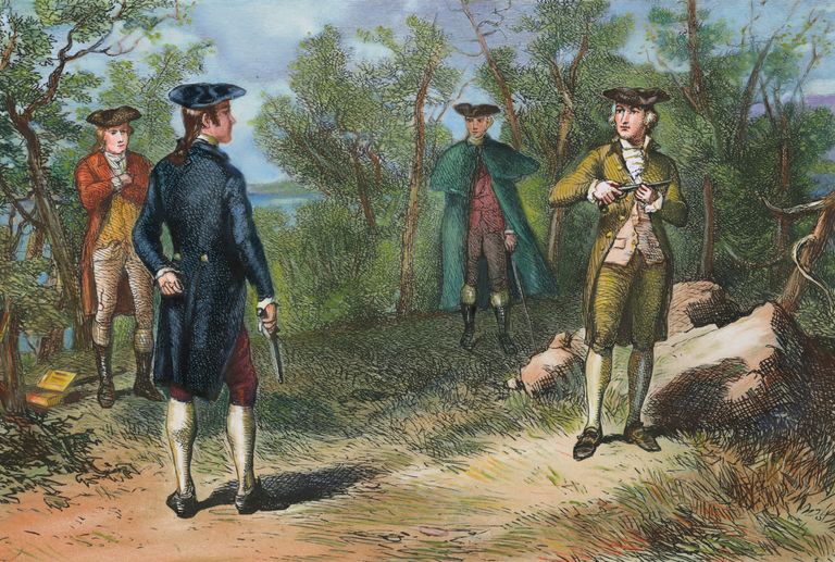 https://www.gettyimages.co.uk/detail/news-photo/alexander-hamiltons-duel-with-aaron-burr-at-weehawken-n-j-news-photo/514887734 Alexander Hamilton Aaron Burr