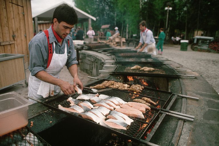 https://www.gettyimages.com/detail/news-photo/man-barbecuing-at-salmon-bake-news-photo/521683230