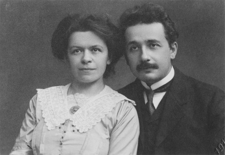Albert Einstein with wife Mileva