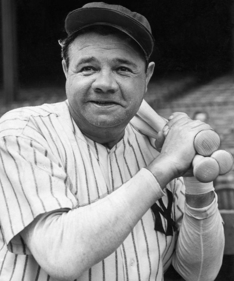 https://www.gettyimages.com/detail/news-photo/babe-ruth-with-usual-warm-up-bats-slung-over-left-shoulder-news-photo/517324714?adppopup=true