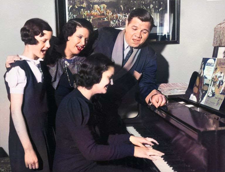 https://www.gettyimages.com/detail/news-photo/american-baseball-player-babe-ruth-sings-with-his-family-as-news-photo/84184251