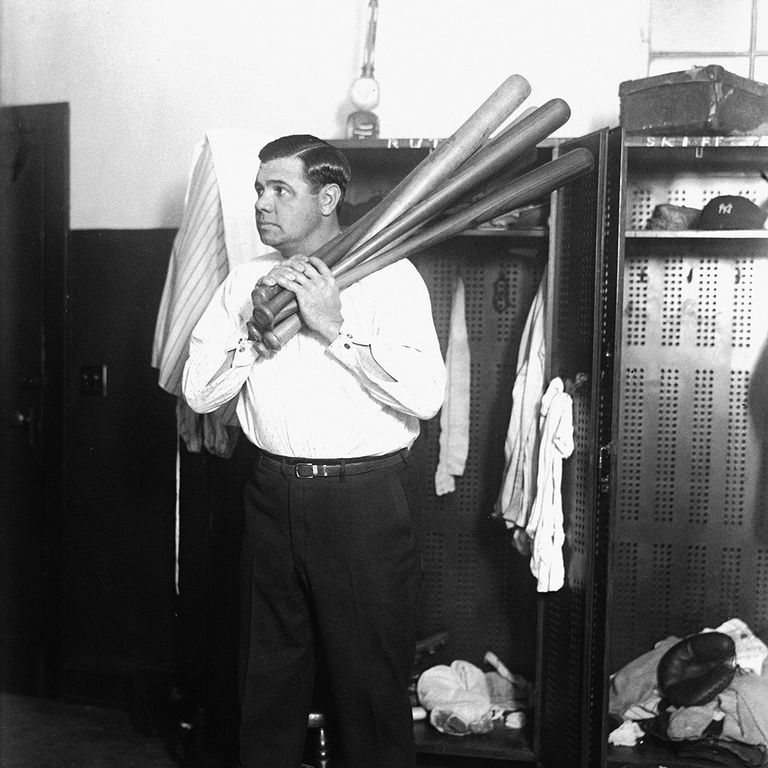 https://www.gettyimages.com/detail/news-photo/babe-ruth-selecting-his-bats-for-the-world-series-which-news-photo/515567752