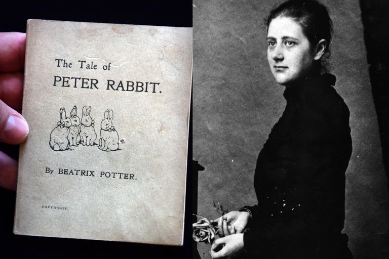 https://www.gettyimages.co.uk/detail/news-photo/an-assistant-holds-a-first-edition-of-the-tale-of-peter-news-photo/583632696  │ https://www.gettyimages.co.uk/detail/news-photo/beatrix-potter-british-author-and-illustrator-of-childrens-news-photo/3318082