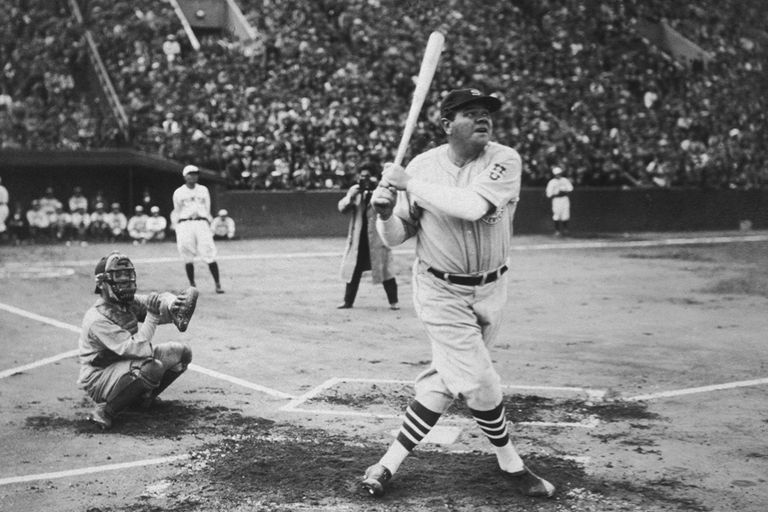 https://www.gettyimages.com/detail/news-photo/american-baseball-player-babe-ruth-hits-his-first-home-run-news-photo/3241722