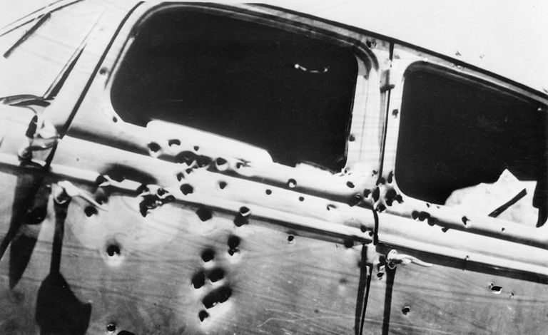 https://www.gettyimages.com/detail/news-photo/bullet-holes-in-the-v-8-sedan-in-which-clyde-barrow-news-photo/515133174