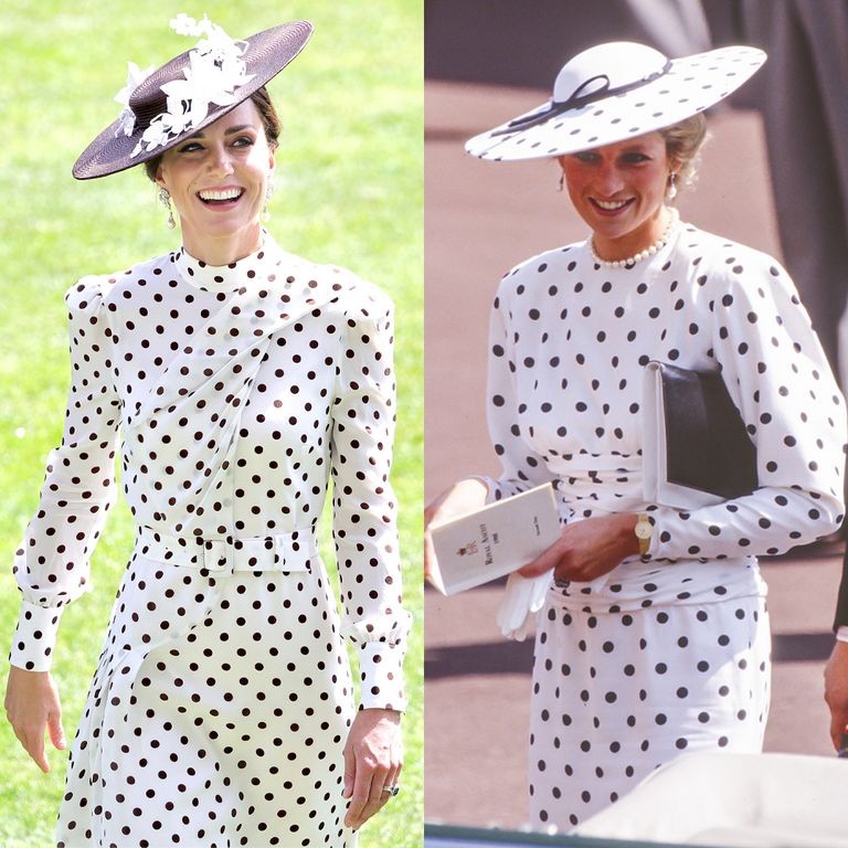 https://www.gettyimages.co.uk/detail/news-photo/catherine-duchess-of-cambridge-in-the-parade-ring-during-news-photo/1403614200?adppopup=true | https://www.gettyimages.co.uk/detail/news-photo/diana-princess-of-wales-attends-the-royal-ascot-race-news-photo/460678384