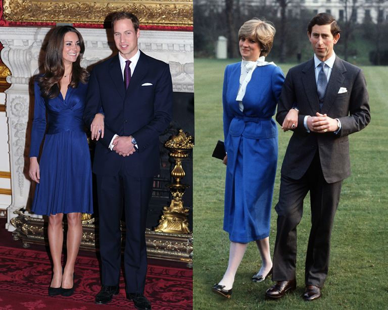 https://www.gettyimages.co.uk/detail/news-photo/prince-william-and-catherine-middleton-pose-for-photographs-news-photo/113141594 | https://www.gettyimages.co.uk/detail/news-photo/lady-diana-spencer-with-prince-charles-in-the-gardens-of-news-photo/52101059