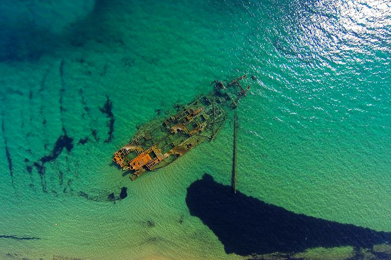 https://www.gettyimages.com/detail/news-photo/aerial-view-of-ship-was-wrecked-on-navagio-beach-at-potamos-news-photo/480587674