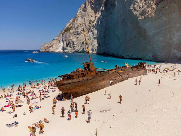 https://www.gettyimages.com/detail/news-photo/aerial-view-of-navagio-beach-or-shipwreck-beach-on-august-news-photo/1415628207