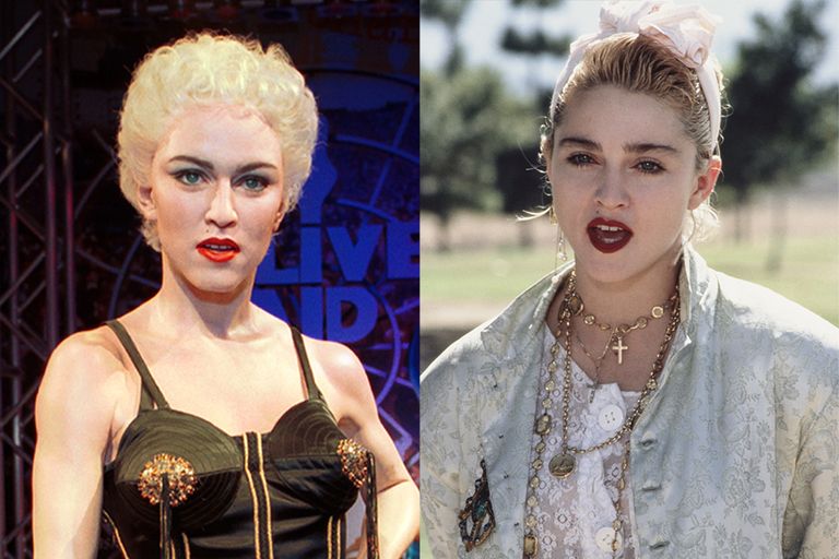 https://www.gettyimages.co.uk/detail/news-photo/wax-replica-of-madonna-is-on-display-october-2000-at-madame-news-photo/736280?adppopup=true | https://www.gettyimages.co.uk/detail/news-photo/american-singer-and-actress-madonna-at-a-pro-peace-rally-in-news-photo/1218271202?adppopup=true