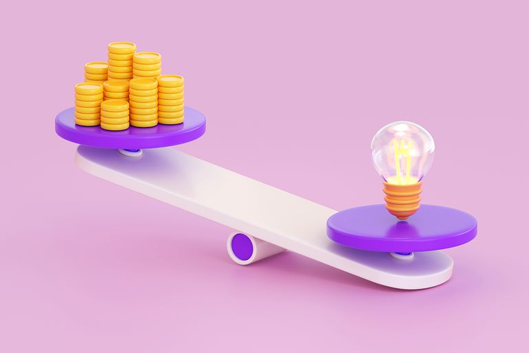 https://www.gettyimages.com/detail/photo/3d-scale-icon-with-coins-stack-and-lightning-bulb-royalty-free-image/1439390348?phrase=A+penny+for+your+thoughts