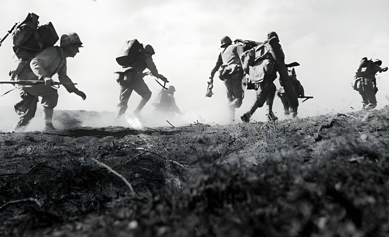 https://www.gettyimages.co.uk/detail/news-photo/low-angle-view-of-us-marines-carrying-packs-and-equipment-news-photo/502772580