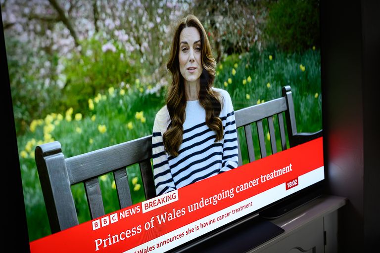 https://www.gettyimages.com/detail/news-photo/screen-displays-a-news-report-as-catherine-the-princess-of-news-photo/2104753638